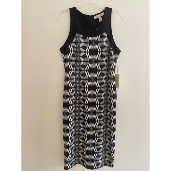 Presley Skye Black, Cream & Grey‎ Pattern Dress Tribal Size X-Large - Picture 9 of 10